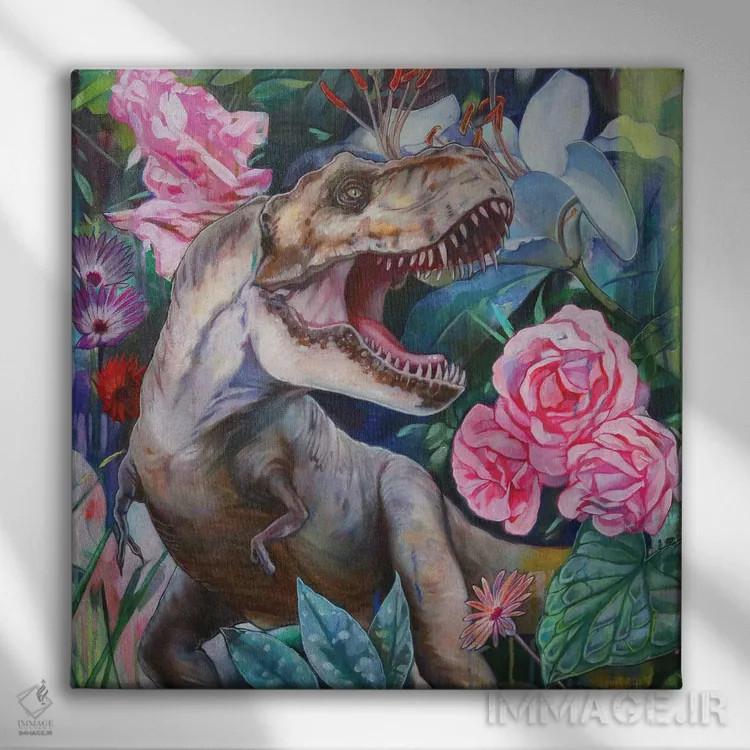 تابلو دکوراتیو تی رکس دوم اثر لیوبا برکنر - نمای روبهرو روی دیوار