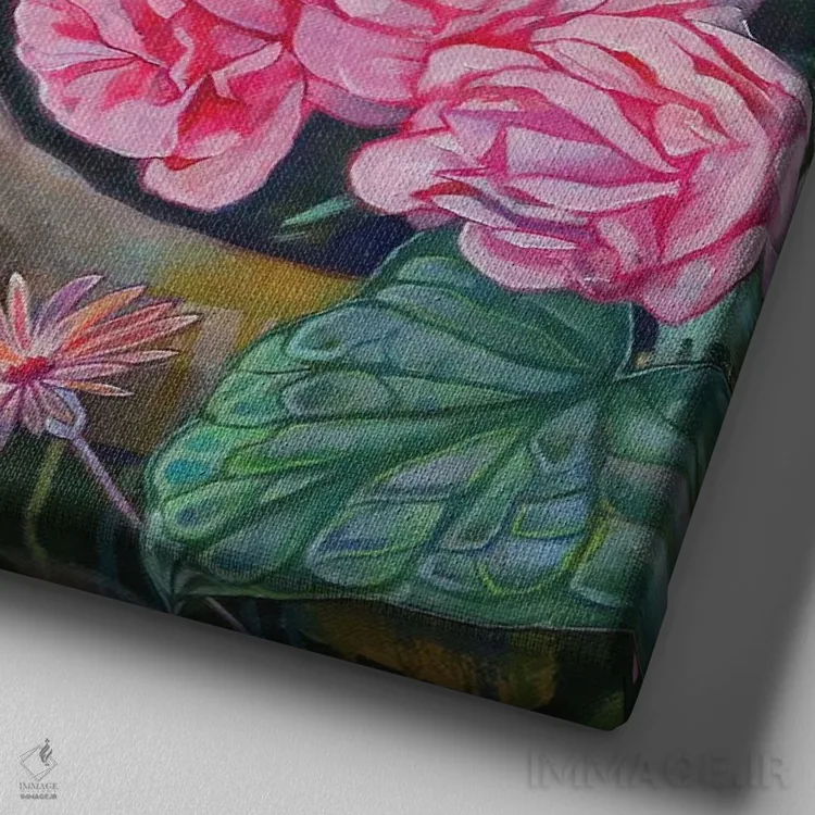 تابلو دکوراتیو تی رکس دوم اثر لیوبا برکنر - نمای نزدیک بافت بوم