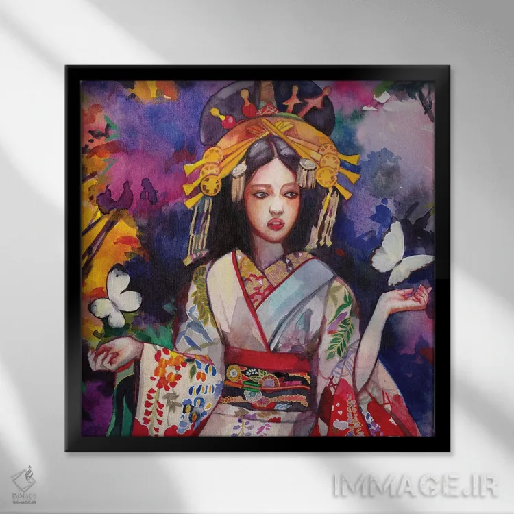 تابلو دکوراتیو موسوکا اثر لیوبا برکنر - نمای قابدار مشکی