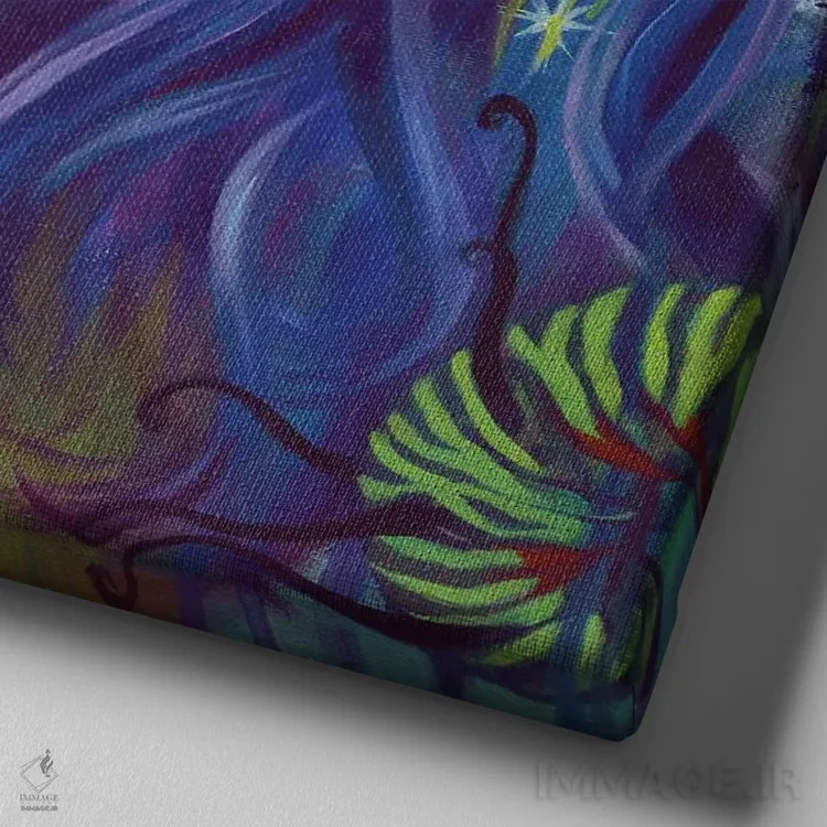 تابلو دکوراتیو اثر "به خودت اعتماد کن" - نمای نزدیک بافت بوم