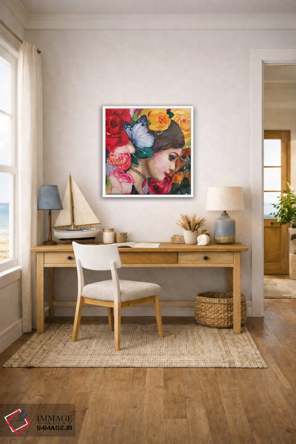 تابلو دکوراتیو در باغ گل رز اثر لیوبا برکنر - D2W
