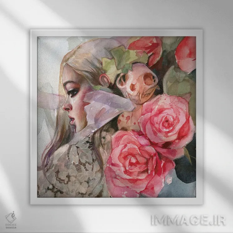 تابلو دکوراتیو شب جادوگر اثر لیوبا برکنر - نمای قابدار سفید