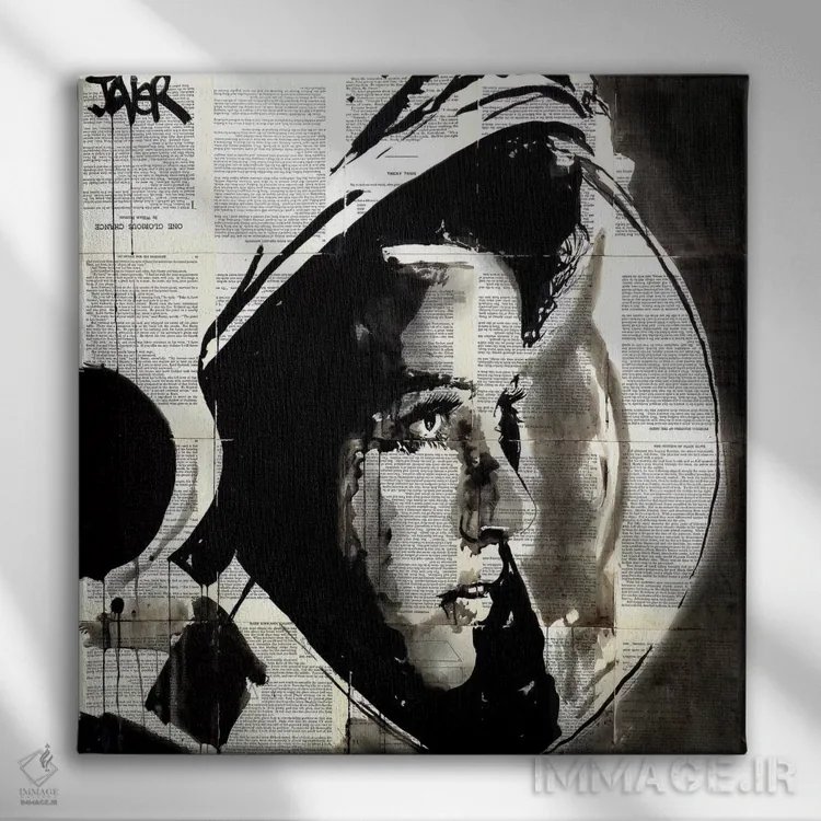 تابلو دکوراتیو فضانورد اثر لوی جوور - نمای روبهرو روی دیوار