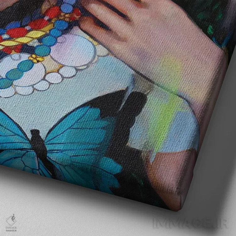 تابلو دکوراتیو ترانڈافیرا اثر لیوبا برکنر - نمای نزدیک بافت بوم