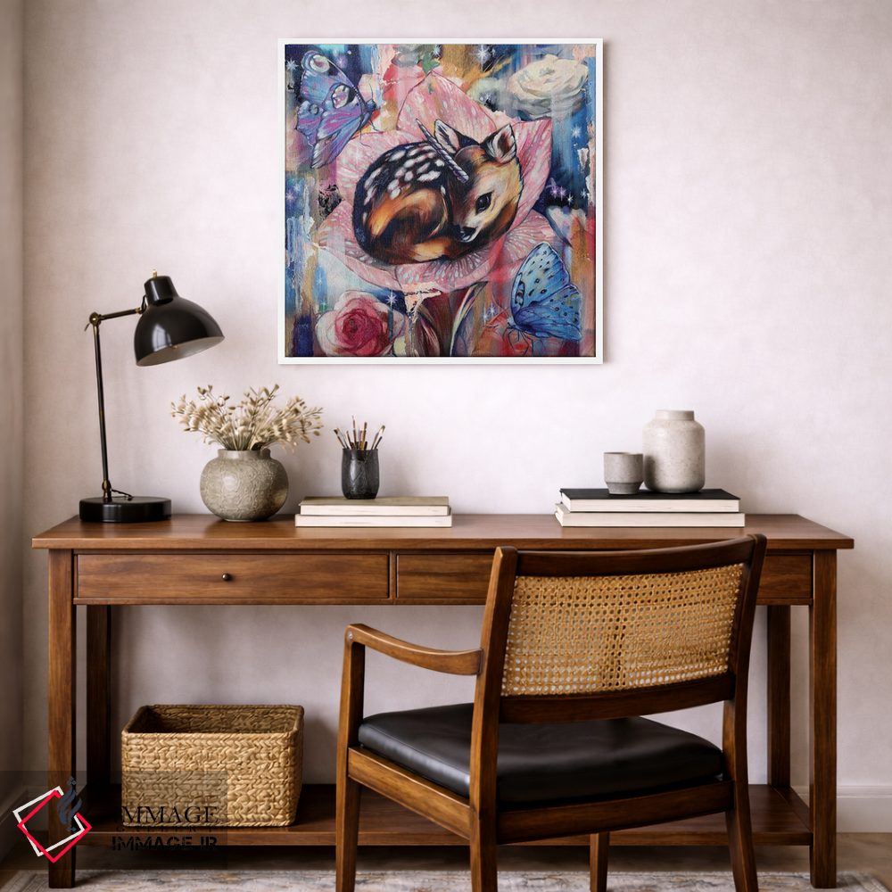 تابلو دکوراتیو گوزن جوان اثر لیوبا برکنر - D5W