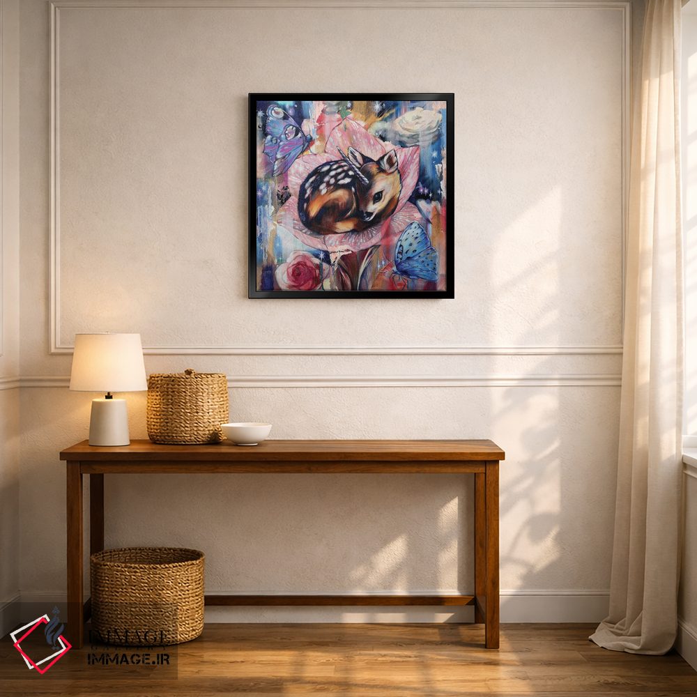 تابلو دکوراتیو گوزن جوان اثر لیوبا برکنر - D6B