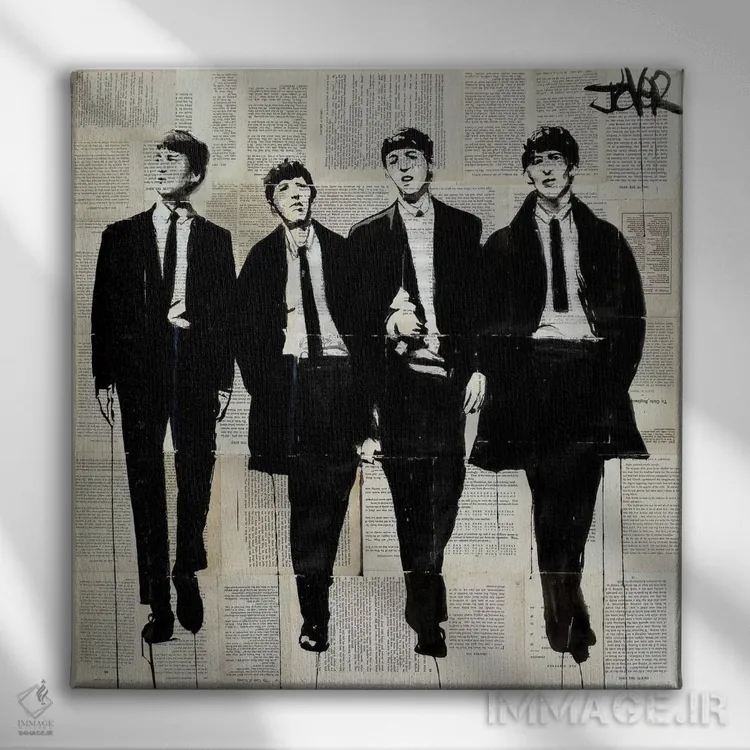 تابلو دکوراتیو ضرب آهنگ پس زمینه اثر لوی جوور - نمای روبهرو روی دیوار