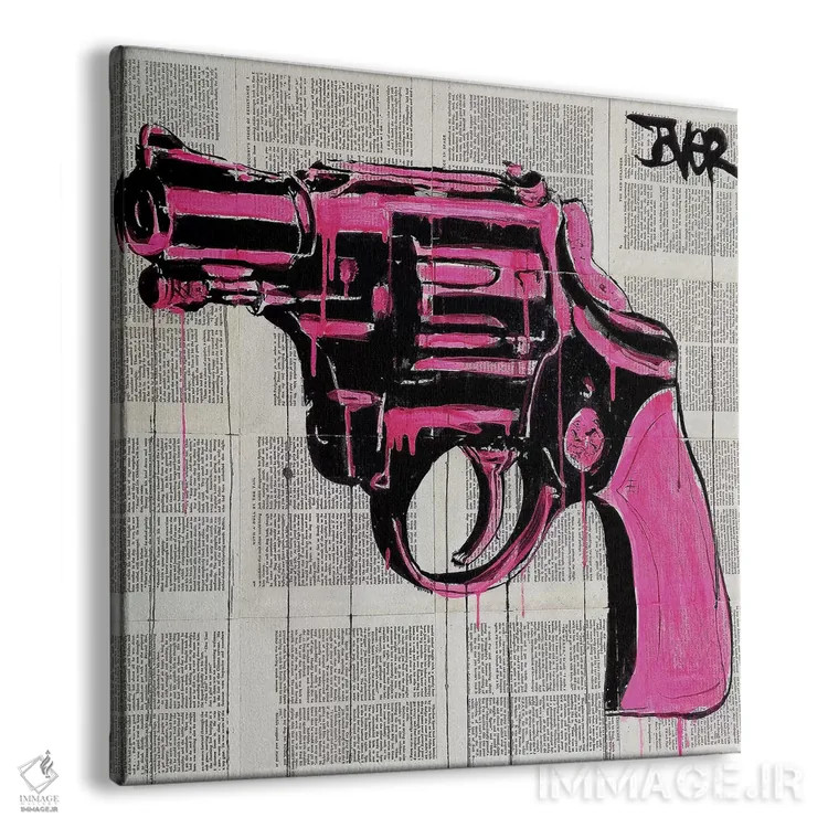 تابلو دکوراتیو تفنگ اسباب بازی اثر لوی جوور - نمای پرسپکتیو محصول