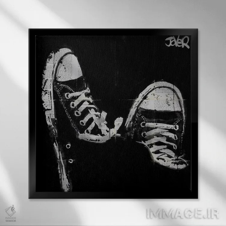 تابلو دکوراتیو در واقع اثر لوی جوور - نمای قابدار مشکی