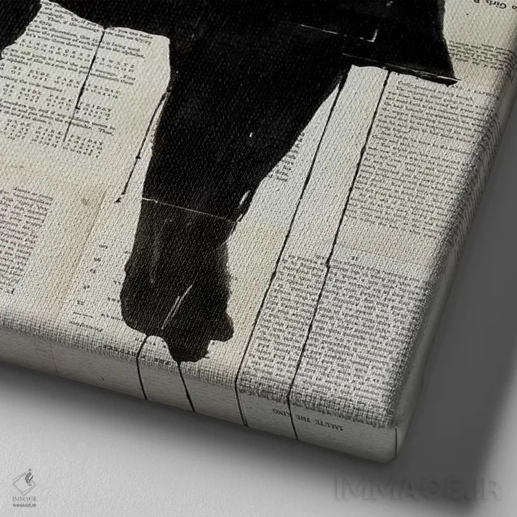 تابلو دکوراتیو ضرب آهنگ پس زمینه اثر لوی جوور - نمای نزدیک بافت بوم