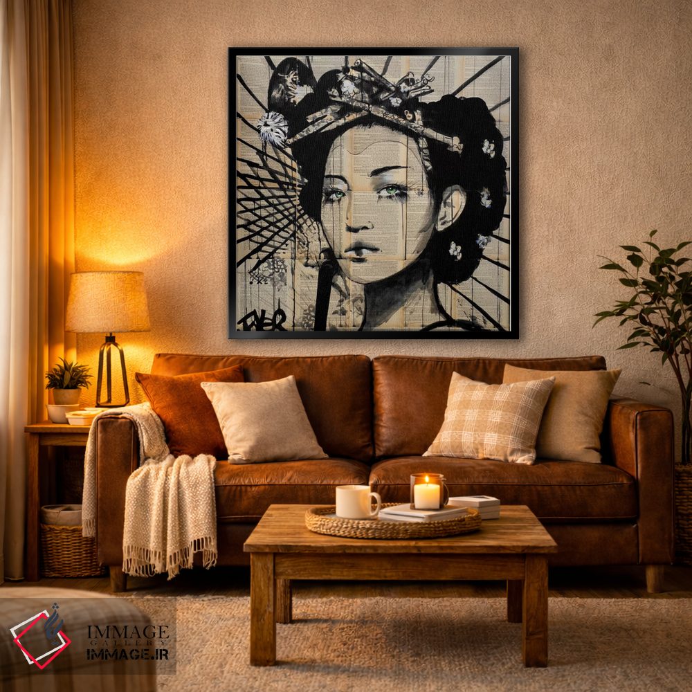 تابلو دکوراتیو نیلوفر آبی اثر لوی جوور - D2B