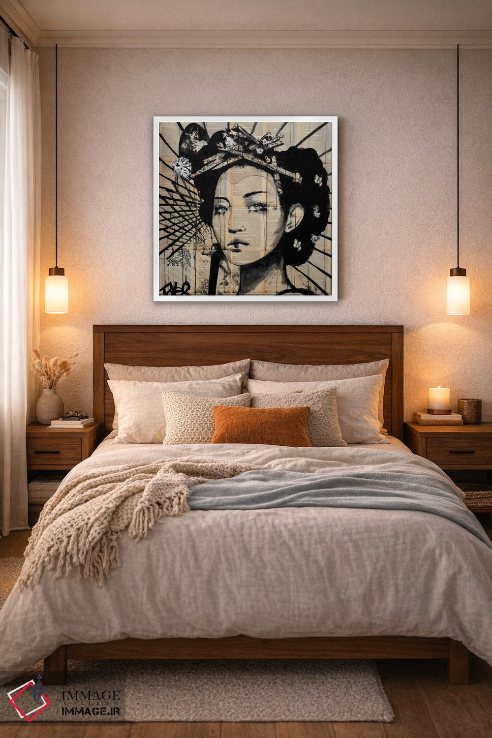 تابلو دکوراتیو نیلوفر آبی اثر لوی جوور - D5W