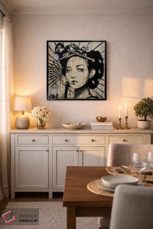 تابلو دکوراتیو نیلوفر آبی اثر لوی جوور - D6B