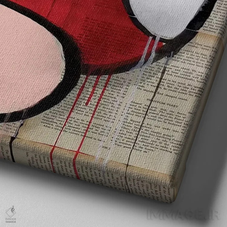 تابلو دکوراتیو قارچ اثر لوی جوور - نمای نزدیک بافت بوم