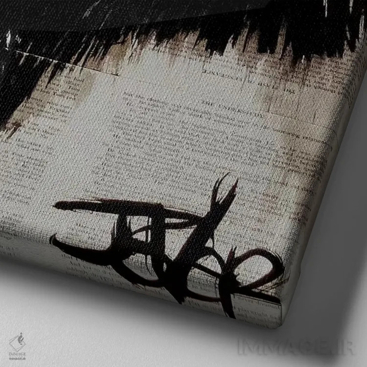 تابلو دکوراتیو ظرافت تاریکی اثر لوی جوور - نمای نزدیک بافت بوم