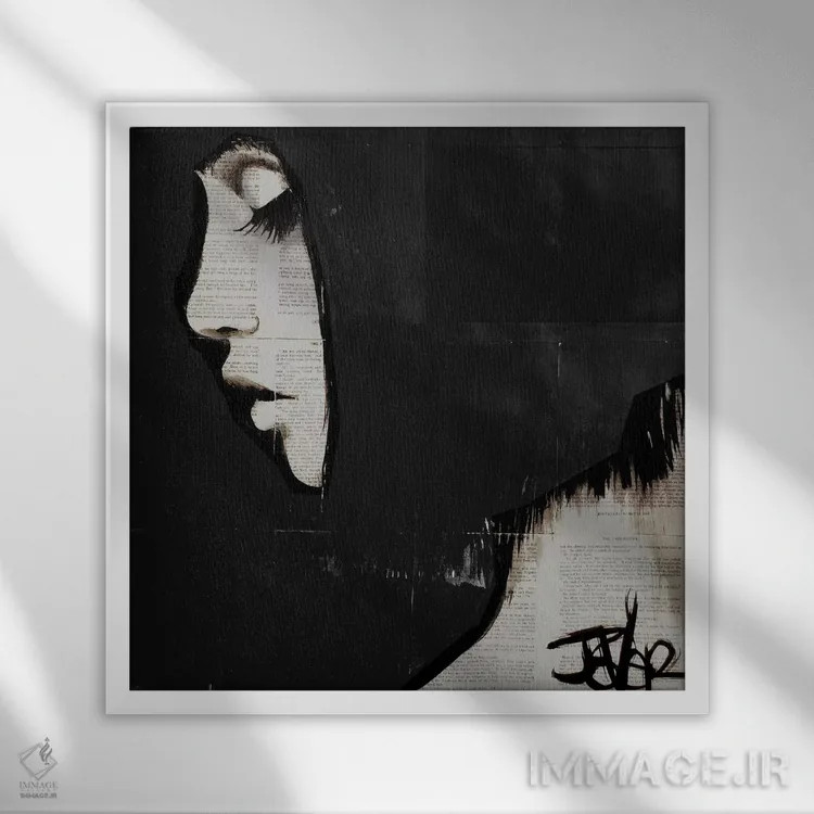 تابلو دکوراتیو ظرافت تاریکی اثر لوی جوور - نمای قابدار سفید