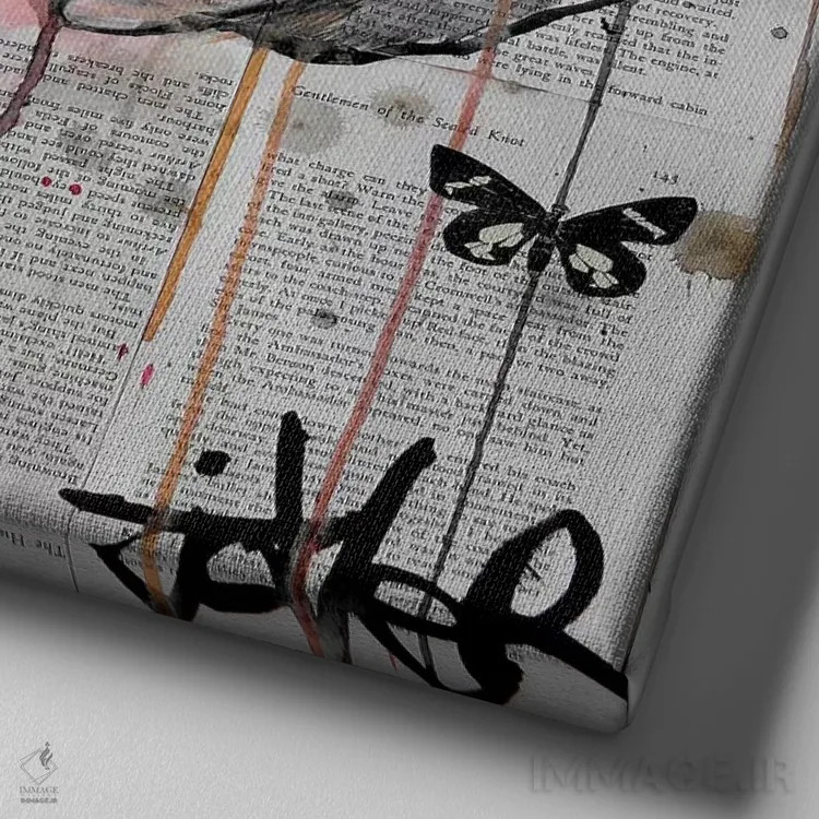 تابلو دکوراتیو افسوس اثر لوی جوور - نمای نزدیک بافت بوم