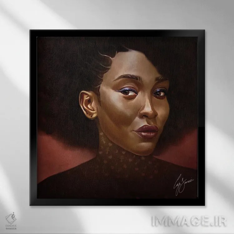 تابلو دکوراتیو عشق به خود اثر لاژی سنوسی - نمای قابدار مشکی