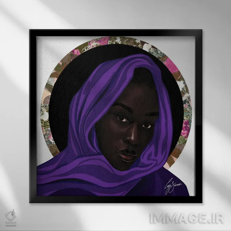 تابلو دکوراتیو دائما و برای همیشه اثر لاژی سنوسی - نمای قابدار مشکی