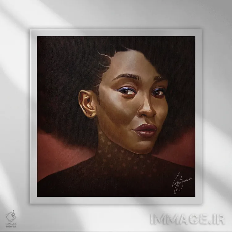 تابلو دکوراتیو عشق به خود اثر لاژی سنوسی - نمای قابدار سفید