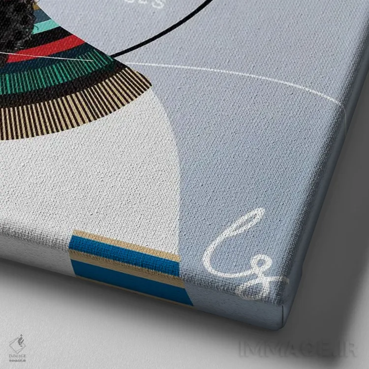 تابلو دکوراتیو خداوند برمی خیزد اثر لاژی سنوسی - نمای نزدیک بافت بوم