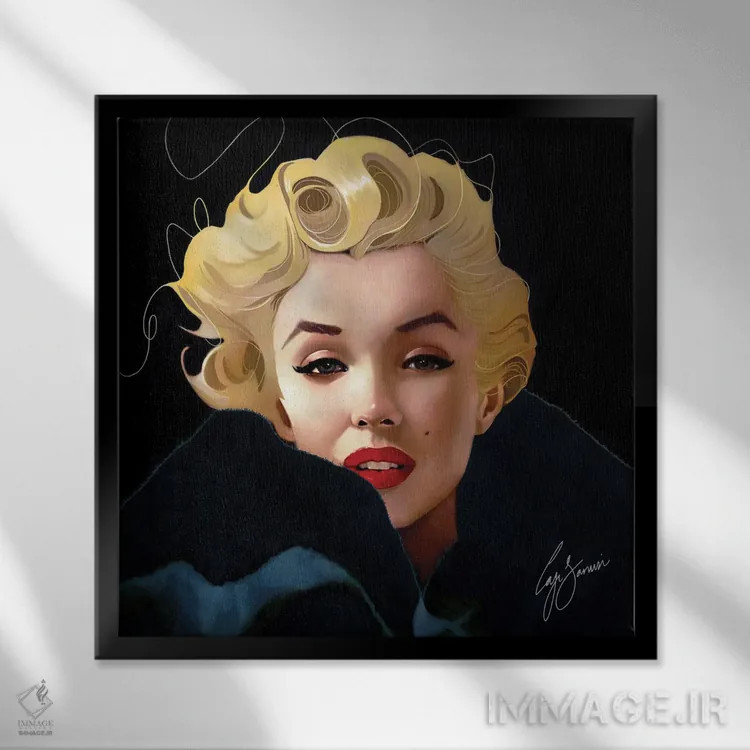 تابلو دکوراتیو مونرو اثر لاژی سنوسی - نمای قابدار مشکی