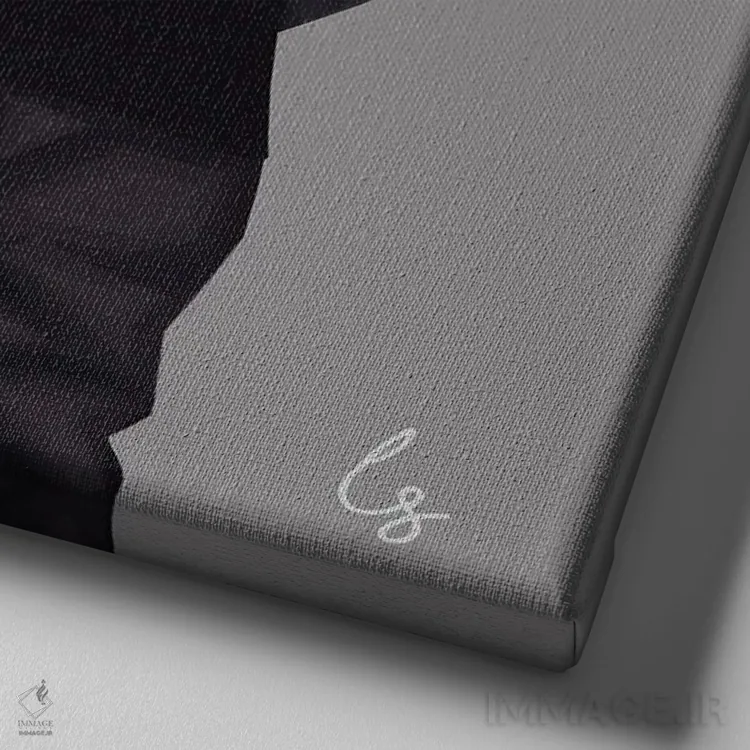 تابلو دکوراتیو ما یکدیگر را داریم اثر لاژی سنوسی - نمای نزدیک بافت بوم