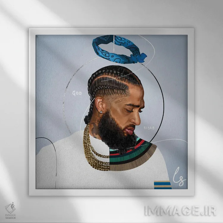 تابلو دکوراتیو خداوند برمی خیزد اثر لاژی سنوسی - نمای قابدار سفید