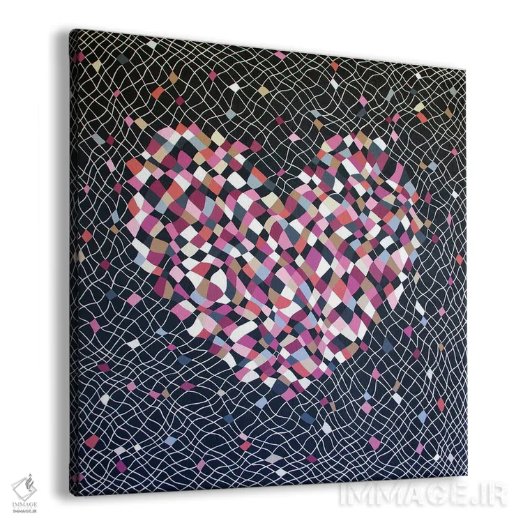 تابلو انتزاعی قلب شکننده اثر لیزا فرانسیس جاد - نمای پرسپکتیو محصول