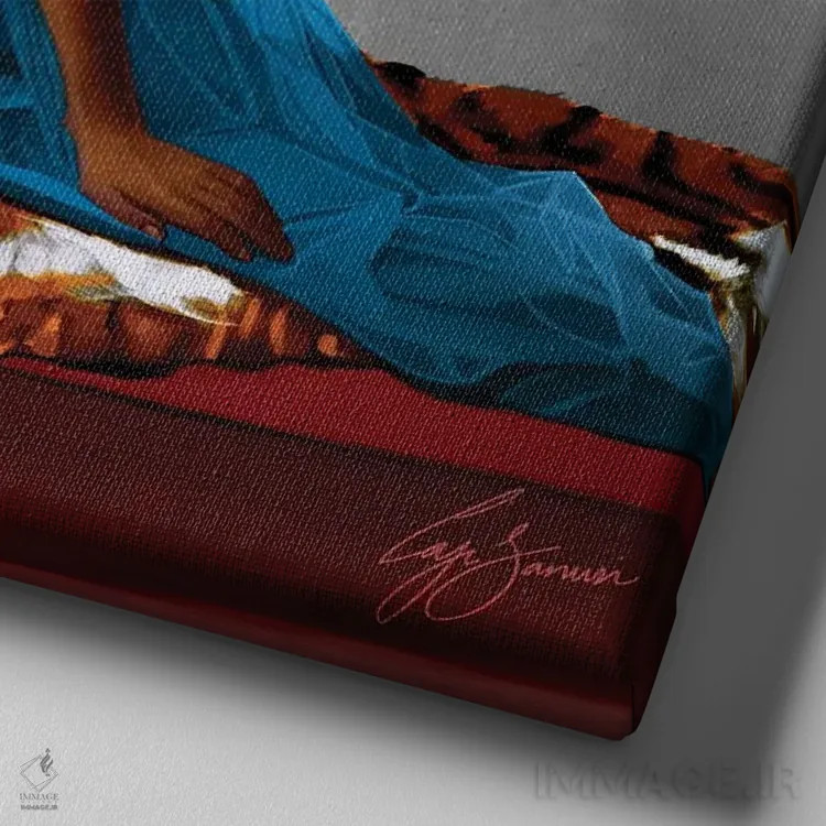 تابلو دکوراتیو آنچه واقعا دوست داریم اثر لاژی سنوسی - نمای نزدیک بافت بوم