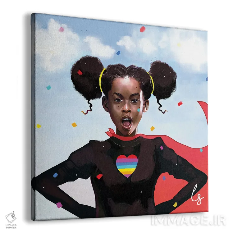 تابلو دکوراتیو فرزندان ما ابرقهرمان اند اثر لاژی سنوسی - نمای پرسپکتیو محصول