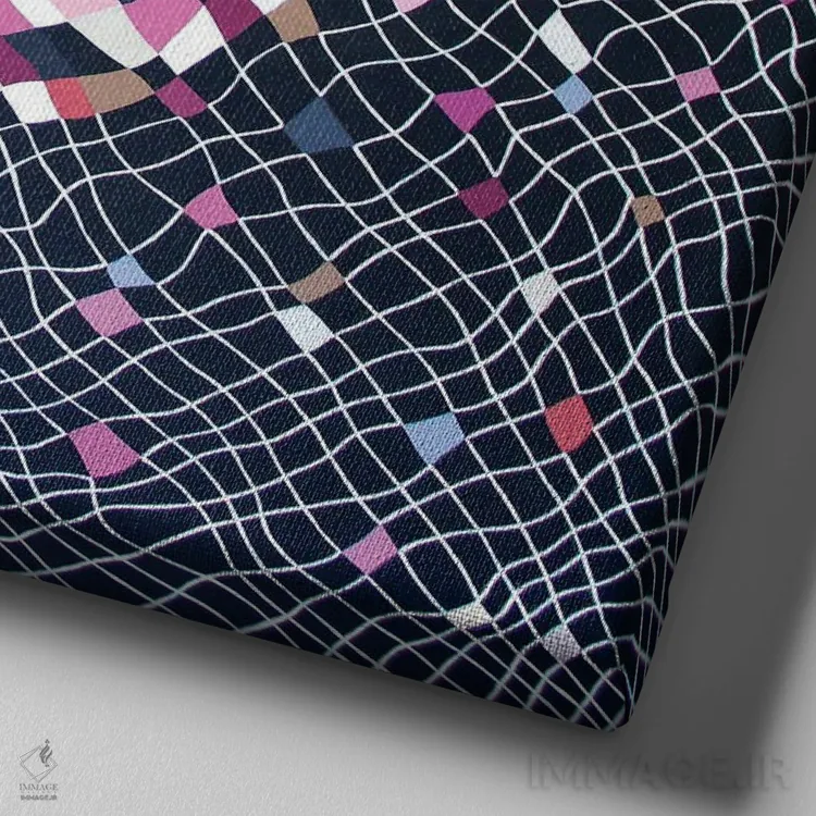 تابلو انتزاعی قلب شکننده اثر لیزا فرانسیس جاد - نمای نزدیک بافت بوم