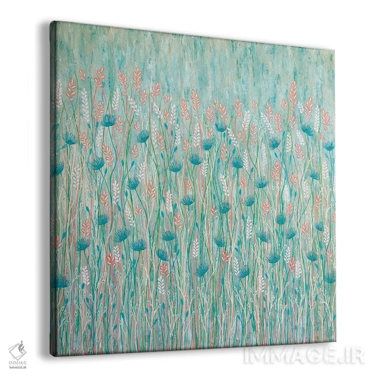 تابلو مدرن گل وحشی با رنگ های پاستلی اثر لیزا فرانسیس جاد - نمای پرسپکتیو محصول