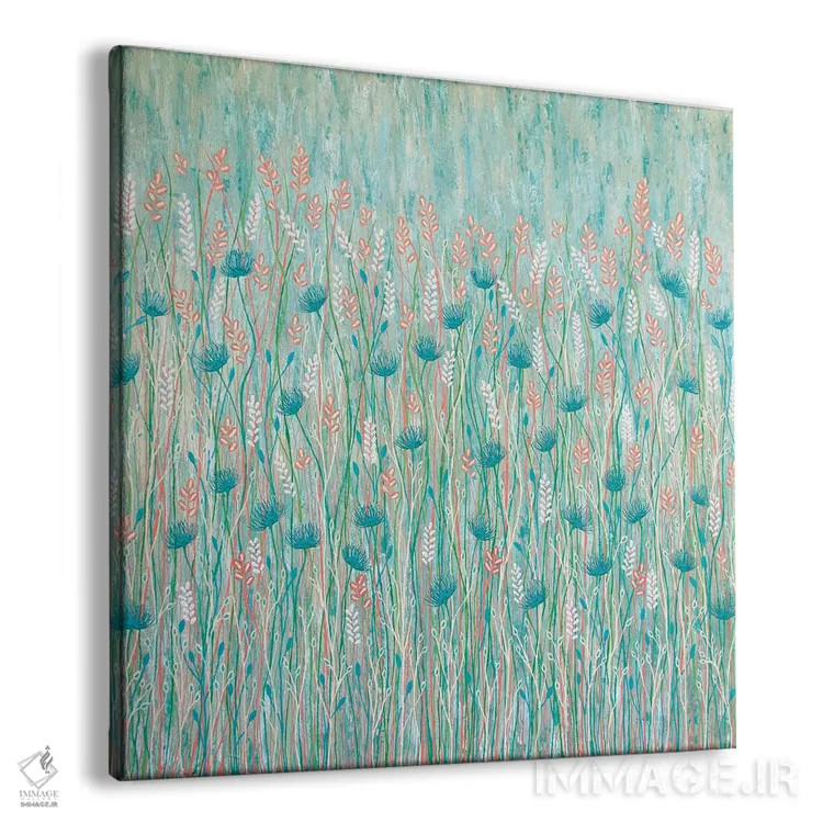 تابلو مدرن گل وحشی با رنگ های پاستلی اثر لیزا فرانسیس جاد - نمای پرسپکتیو محصول