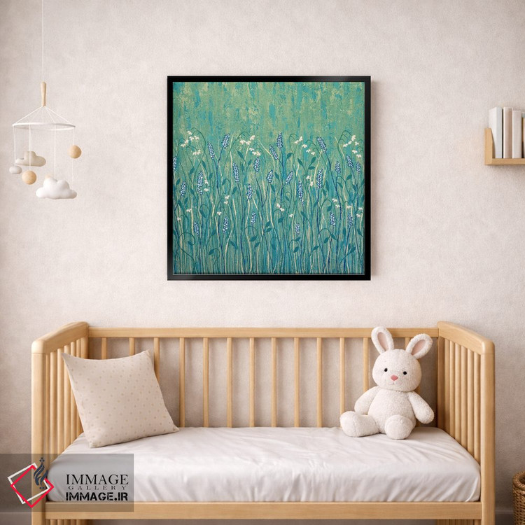 تابلو مدرن گل های وحشی فراوان اثر لیزا فرانسیس جاد - D1B