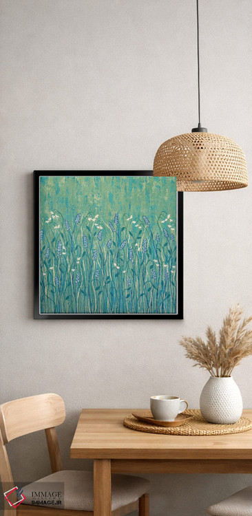 تابلو مدرن گل های وحشی فراوان اثر لیزا فرانسیس جاد - D5B