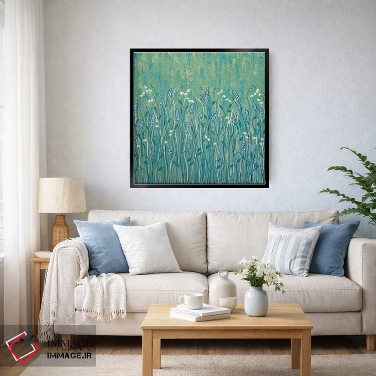 تابلو مدرن گل های وحشی فراوان اثر لیزا فرانسیس جاد - D4B