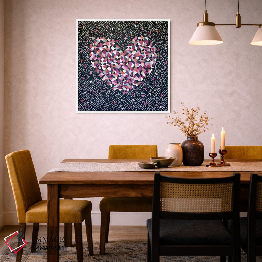 تابلو انتزاعی قلب شکننده اثر لیزا فرانسیس جاد - D4W