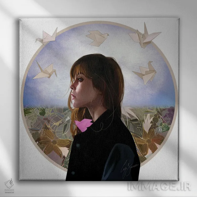 تابلو دکوراتیو پیش از پروازت اثر لاژی سنوسی - نمای روبهرو روی دیوار