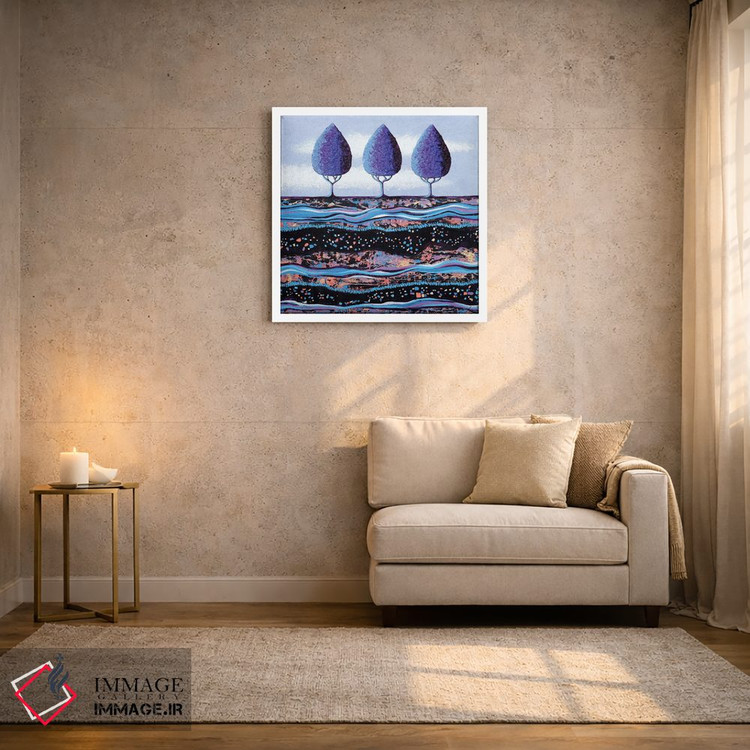 تابلو مدرن درختان بنفش اثر لیزا فرانسیس جاد - D1W