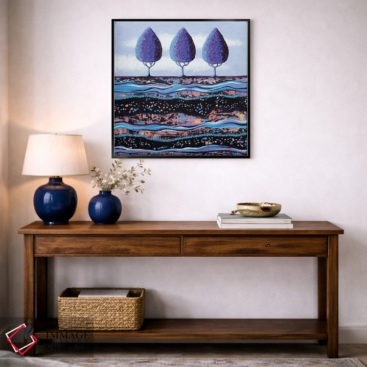 تابلو مدرن درختان بنفش اثر لیزا فرانسیس جاد - D3B