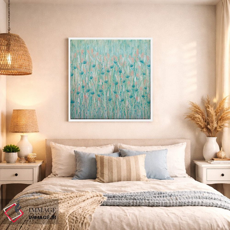 تابلو مدرن گل وحشی با رنگ های پاستلی اثر لیزا فرانسیس جاد - D1W