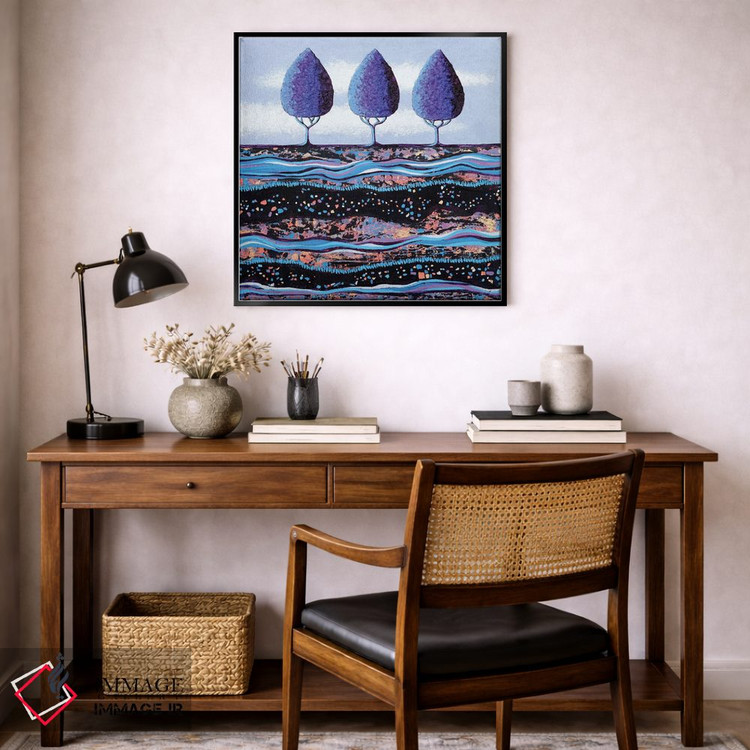 تابلو مدرن درختان بنفش اثر لیزا فرانسیس جاد - D5B