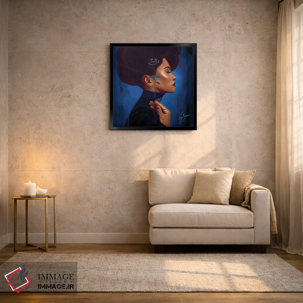 تابلو دکوراتیو رز سیاه اثر لاژی سنوسی - D2B