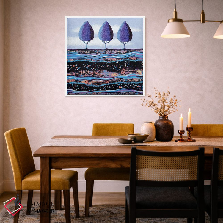 تابلو مدرن درختان بنفش اثر لیزا فرانسیس جاد - D4W
