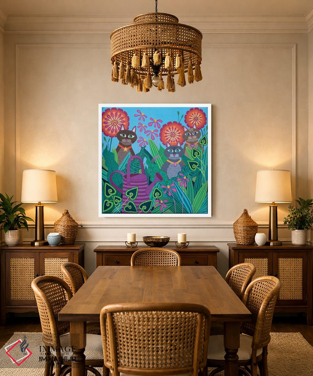 تابلو دکوراتیو آب پاش بنفش اثر لیزا فرانسیس جاد - D2W