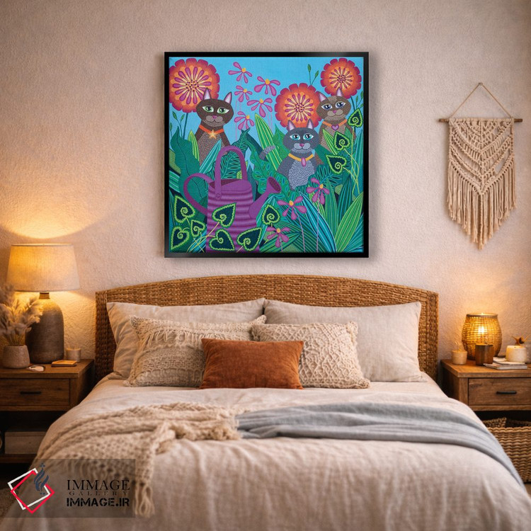 تابلو دکوراتیو آب پاش بنفش اثر لیزا فرانسیس جاد - D3B