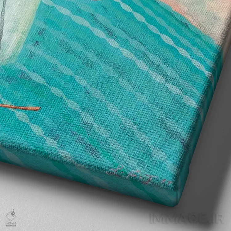 تابلو مدرن شکوفه های لطیف اثر لیزا فرانسیس جاد - نمای نزدیک بافت بوم