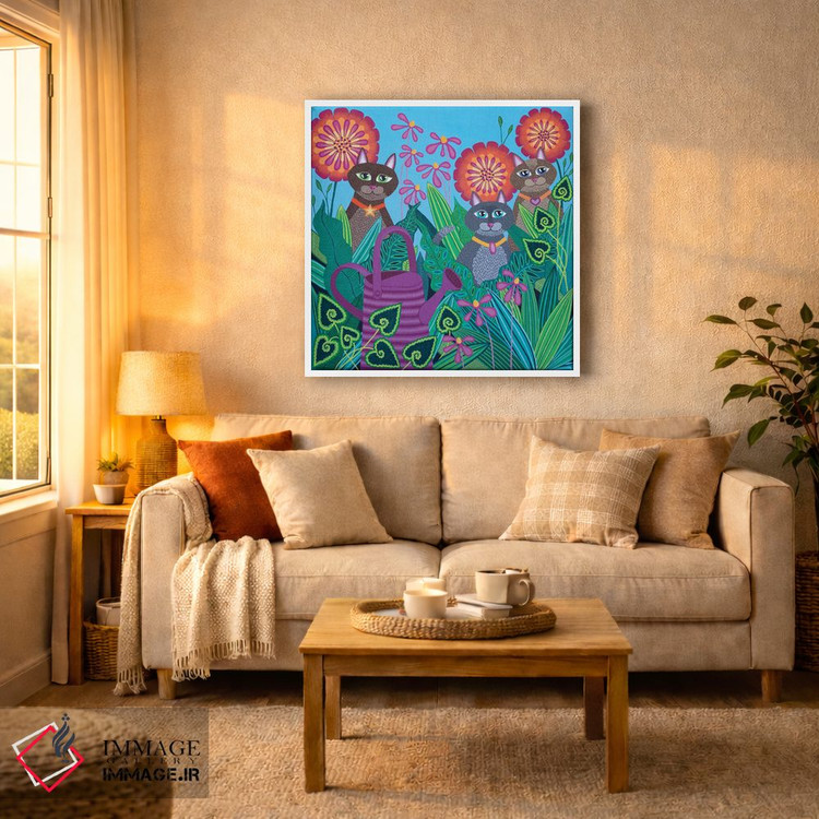 تابلو دکوراتیو آب پاش بنفش اثر لیزا فرانسیس جاد - D5W