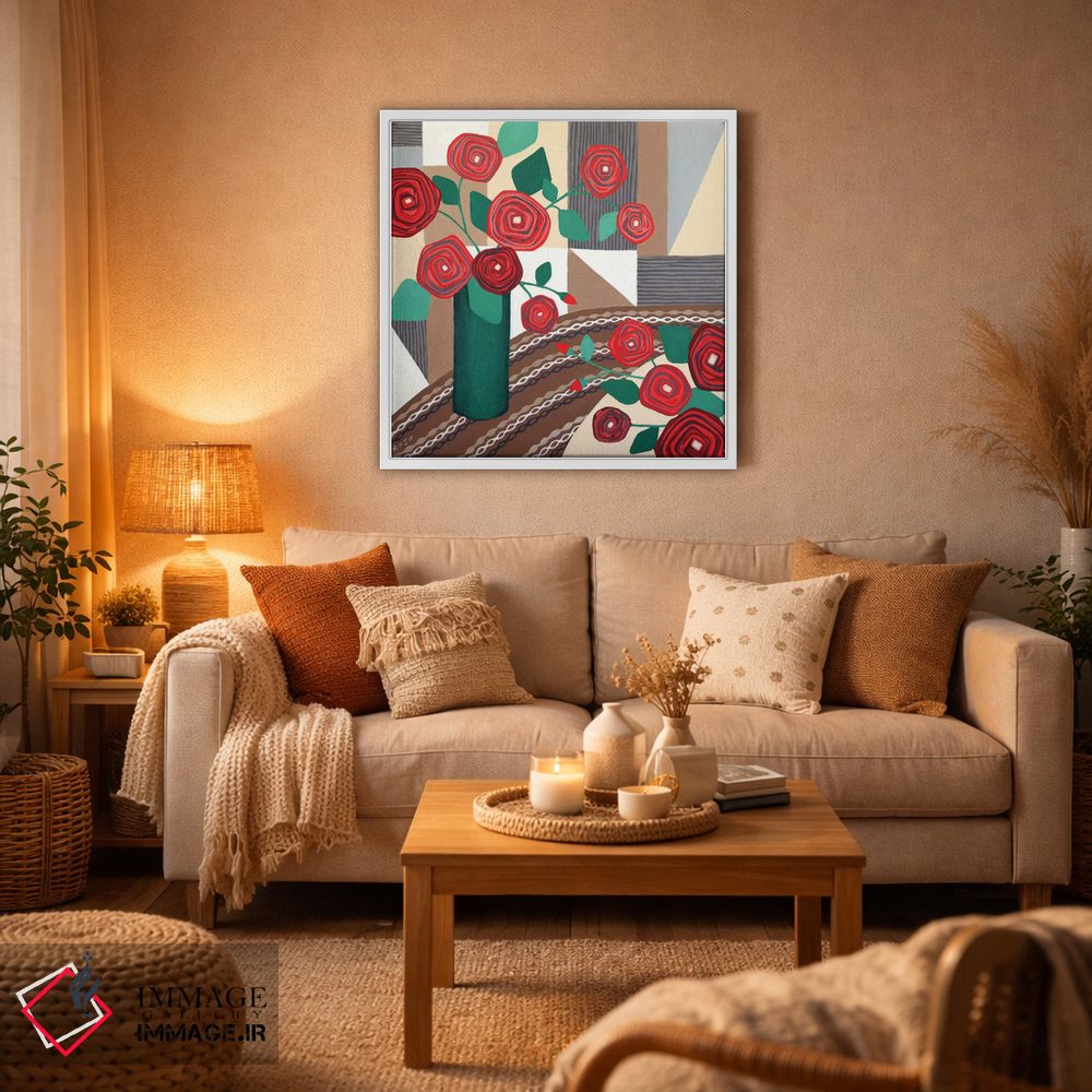 تابلو مدرن رزها سرخ اند اثر لیزا فرانسیس جاد - D4W